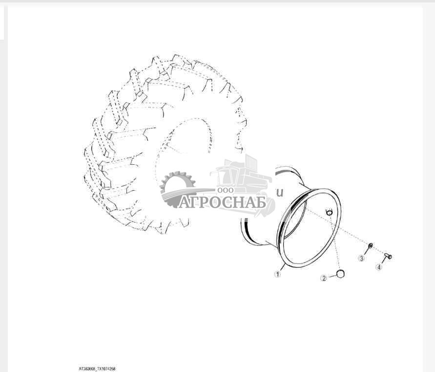 Обод — камерная шина 24,5-32 16PR Firestone 